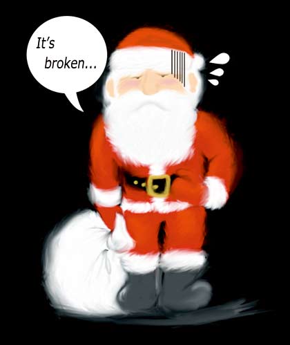 santa disaponted "It's broken"